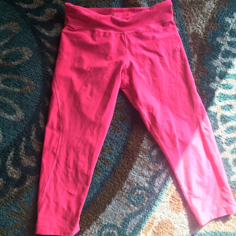 Neon Pink climalite capri pants